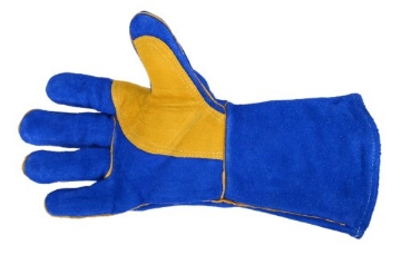 Picture of FORNEY INDUSTRIES INC 53423 Forney 53423 Leather Heavy Duty Men's Welding Gloves with Reinforced Thumb, X-Large, Blue/Gold (EA)
