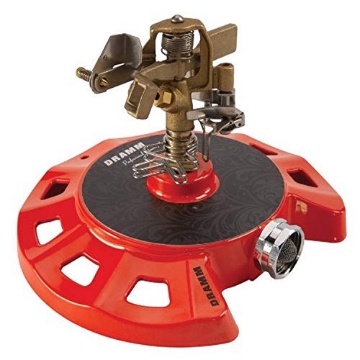 Picture of DRAMM CORPORATION 1015080 Dramm 15081 Circular Base Impulse Sprinkler with a Heavy-Duty Metal Base, Red (PK-6-EA)