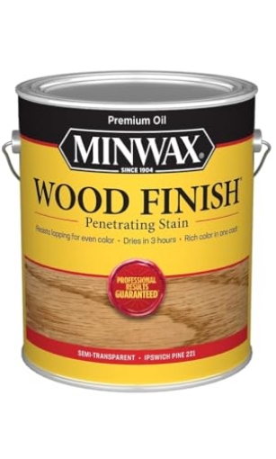 Picture of Minwax 710740000 Minwax Wood Finish Semi-Transparent Ipswich Pine Oil-Based Wood Stain 1 gal. (PK-2-EA)