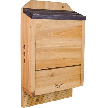 Picture of NATURES WAY BIRD PRODUCTS LLC CWH6 Nature's Way Bird Products CWH6 Triple Chamber Cedar Bat House, 20.5" x 12" x 5" (EA)