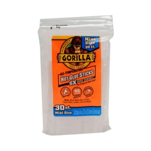 Picture of GORILLA 3032002 Gorilla High Strength Hot Glue Sticks 4.43 oz. (PK-4-EA)