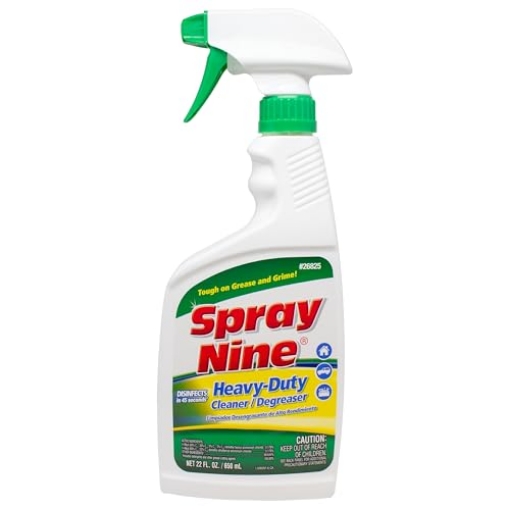 Picture of SPRAY PLANET USA INC 26825 Spray Nine 26825 Heavy Duty Cleaner, Degreaser & Disinfectant for Kitchens, Bathrooms, Yard Equipment, Automotive & Industrial 22 Fl Oz. (Pack of 1) (EA)