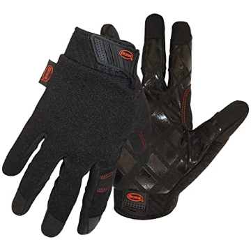 Picture of Boss Products Usa Llc 5211M Boss Men's Diamond Grip Mechanic's Work Gloves, High Strength, Superior Grip, Black, Medium (5211M) (EA)