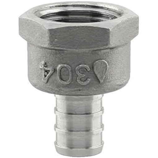 Picture of BOSHART INDUSTRIES PE-PS-FA05 1/2" PEX x 1/2" FPT Adapter - Stainless Steel (EA)