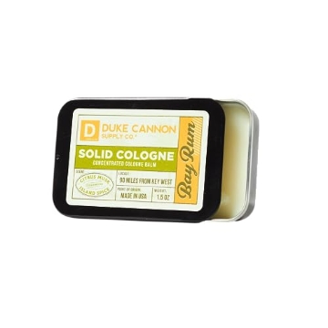Picture of DUKE CANNON SCBAYRUM Duke Cannon Supply Co. Solid Cologne for Men Bay Rum (Citrus Musk, Cedarwood, Island Spice) - Concentrated Balm, Travel-Friendly Convenient Tin, 1.5 oz (PK-6-EA)