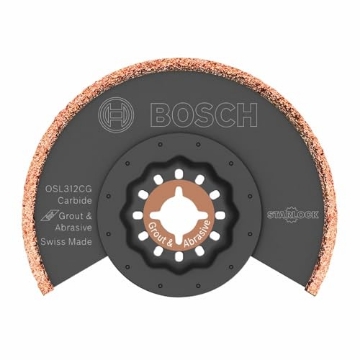 Picture of BOSCH SECURITY SYSTEMS, INC OSL312CG Bosch OSL312CG 3-1/2 in. x 1/8 in. Starlock® Oscillating Multi Tool kerf Carbide Grit/Grout Grinding Blade (EA)