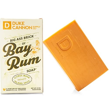 Picture of DUKE CANNON 01BAYRUM1 Duke Cannon Supply Co. Big Brick of Bay Rum Soap, 10 oz - Superior Grade Men's Soap with Aromatic Summer Scent of Citrus Musk, Cedarwood and Island Spice (EA)
