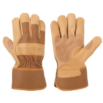 Picture of PYRAMEX SAFETY PRODUCTS LLC GW0518MBROWN-L Carhartt Men's Duck Synthetic Leather Safety Cuff Glove (EA)