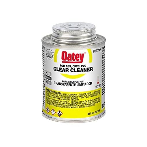 Picture of OATEY CO 30782 Oatey 30782 Clear Cleaner, For ABS, PVC and CPVC Pipe and Fittings, 8 oz. (EA)