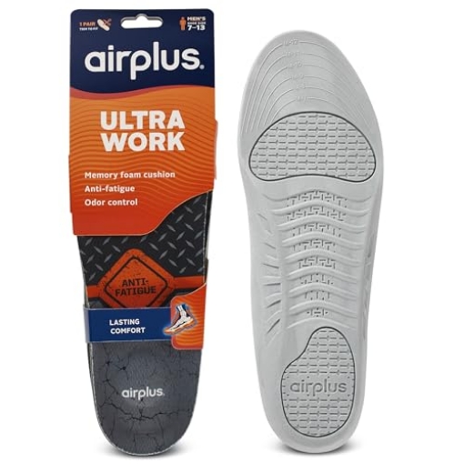 Picture of AIRPLUS 20319 Airplus Ultra Work Memory Plus Shoe Insoles for All Day Comfort and Foot Pain Relief, Mens, Size 7-13 (EA)