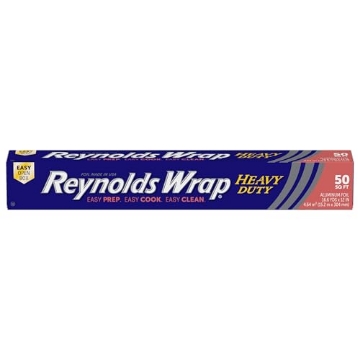 Picture of REYNOLDS F28027 Reynolds Wrap Heavy Duty Aluminum Foil Roll, Thick Heavy Duty Foil for Added Strength and Durability, Secure Easy Open and Close Tab, 12 Inches Wide, 50 Sq. Ft. (EA)