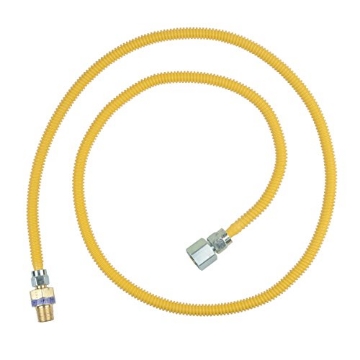 Picture of Eastman Kodak Company 10YE51V060B BrassCraft CSSL45R-60 P Safety PLUS Gas Appliance Connector with 3/8" OD EFV and 1/2" MIP x 1/2" FIP x 60" (EA)