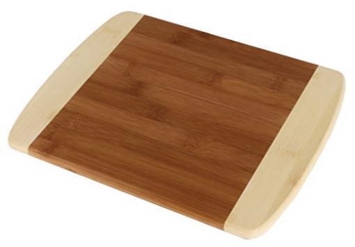 Picture of HOLLYWOOD CHAIRS INC 20-1290 Totally Bamboo Half Inch 2-Tone Board, Medium, 11" by 9", 100% Bamboo Cutting and Serving Board (EA)