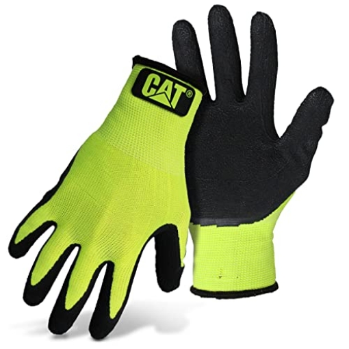 Picture of CAT CAT017418X CAT® CAT017419L Dipped and Dotted Nitrile Coated Palm Gloves – Large, Safety Wear Gloves with Extended Knit Wrist. Protective Gear (EA)