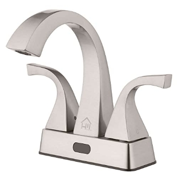 Picture of HOMEWERKS 27-B423S-BN-HW Homewerks 27-B423S-BN-HW Two-Handle 4" Centerset Touchless Brushed Nickel Bathroom Faucet (EA)
