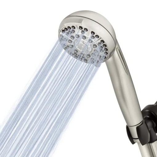 Picture of Waterpik XAS-649E Waterpik High Pressure Hand Held Shower Head With Hose, PowerPulse Massage 6-Mode, Brushed Nickel XAS-649E (EA)