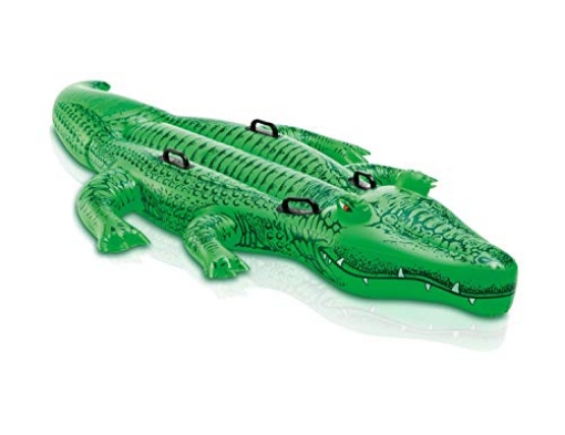 Picture of Intex Entertainment 58562EP INTEX Giant Gator Inflatable Pool Float: Animal Pool Toy for Kids – 2 Heavy-Duty Handles – 176lb Weight Capacity – 80" x 45" – for Ages 3+ (EA)
