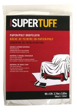 Picture of Trimaco 2301 Trimaco 02301 9' X 12' SuperTuff Paper & Poly Drop Cloth (EA)