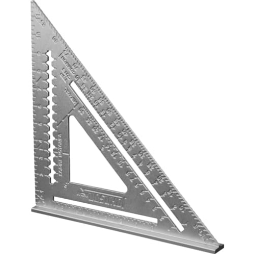 Picture of JOHNSON SC & SONS INC RAS-120 Johnson Level & Tool RAS-120 12" Aluminum Rafter Square, 12", Silver (EA)