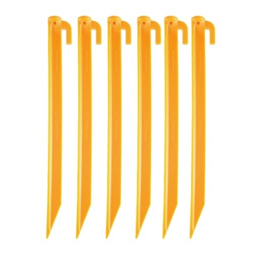 Picture of COGHLAN S LTD 2484 Coghlan's 12-Inch Recycled Plastic Tent Pegs - Durable Ground Stakes for Secure Camping, Backpacking, Outdoor Equipment - Essential Camping Gear Accessories, Lightweight & Eco-Friendly, Pack of 6 (EA)