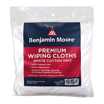Picture of BENJAMIN MOORE 6450-24-01-BM BENJAMIN MOORE Cotton Wiping Cloth 14 in. W x 18 in. L 10 pk - Case of: 24;24 (PK-24-EA)