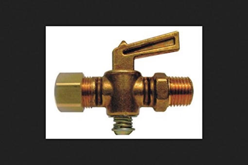 Picture of JMF COMPANY 4179933 Anderson Compression Valve Compression 1/4 in. x 1/8 in. Yellow Brass Bulk 30 psi 1/4 in. 1/8 in. (EA)