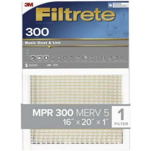 Picture of Filtrete 319-4 Filtrete 319-4 12x20 x 1 In. Basic Dust & Lint Pleated Furnace Air Filter, Gray, MPR 300, 3 Months - Quantity 4 (PK-4-EA)