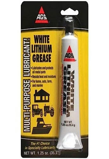 Picture of Ags WL-1H AGS Company White Lithium Grease 1.25 oz. Tube, Multi-Purpose Lubricant, Long Lasting Heavy Duty Lubrication, Minimizes Friction, Prevents Rust and Corrosion, Water & Heat Resistant (EA)