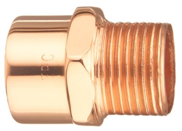 Picture of NIBCO INC W01220T Elkhart Products 104R 1/2X3/4" 1/2-Inch by 3/4-Inch Copper Male Adapters (EA)
