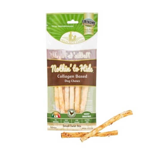 Picture of FIELDCREST FARMS 146 Fieldcrest Farms Nothing to Hide Natural Rawhide Alternative Small Twist Stix for Dogs - (10 Sticks) All Natural Easily Digestible Chews for All Breed Dogs - Great for Dental Health (EA)