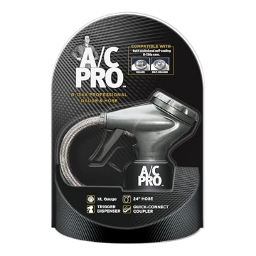 Picture of A/C PRO ACP410-4 InterDynamics Car Air Conditiioner Gauge and Hose by InterDynamics, A/C Pro Air Conditioner Recharge Gauge and Dispenser for Cars, Trucks, 24 In Hose (EA)