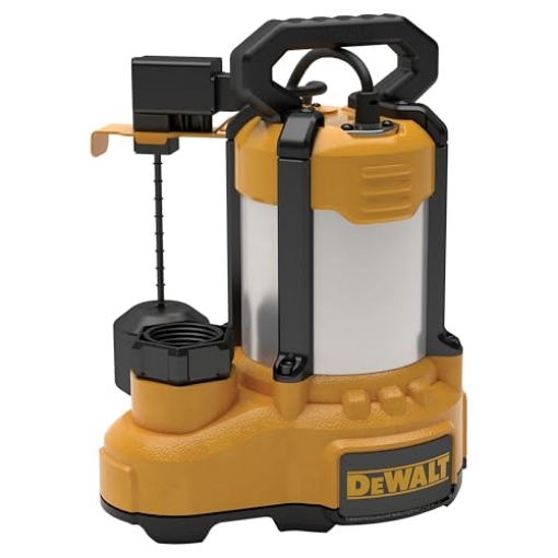 Picture of DEWALT(R) DXWP62583 DEWALT DXWP62583 1/2-HP Stainless Steel/Cast Iron Submersible Automatic Sump Pump - Vertical Float (EA)