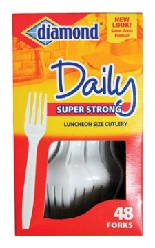 Picture of Diamondhead Usa, Inc. 41426 33115 Diamond White Plastic Forks 48 pk (PK-12-EA)