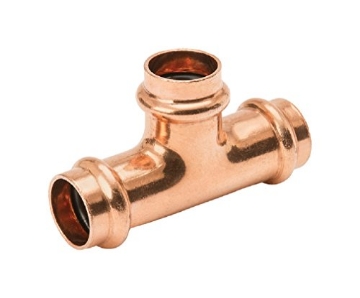 Picture of NIBCO INC 9098905PCU Mueller Streamline Streamline 3/4 in. Press x 1/2 in. Dia. Press Copper Tee (EA)