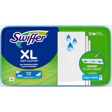 Picture of PROCTER & GAMBLE INC 74471 Swiffer Sweeper X Large Wet Mopping Cloths, Open Window Fresh, 12 Folded Sheets (EA)