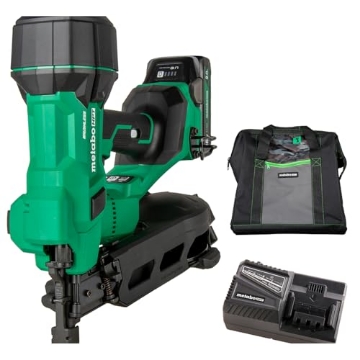 Picture of METABO HPT NV1845DAM Metabo HPT 18V MultiVolt Brushless Cordless Coil Roofing Nailer Kit, 1-3/4" Coil Roofing Nailer with Power Tool 2.0Ah Lithium Ion Battery, Drives 7/8" to 1-3/4" Nails, NV1845DA (EA)