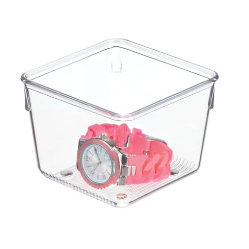 Picture of IDESIGN 52730 iDesign Linus Kitchen Drawer Organizer for Utensils, Gadgets, Tools - 4" x 4" x 3", Clear (EA)