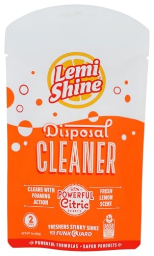 Picture of ENVIROCON TECHNOLOGIES I 030212010 Lemi Shine Garbage Disposal Cleaner and Deodorizer Powered By Citric Acid | Foam Cleaner For Kitchen Garbage Disposal with a Natural, Fresh Lemon Scent (2 Count) (PK-10-EA)