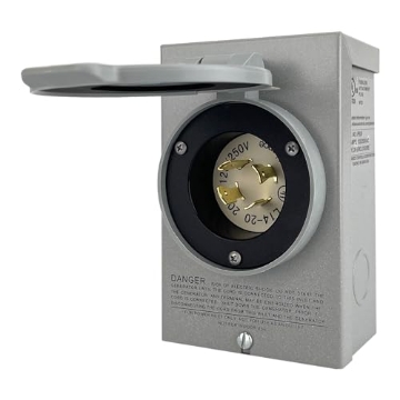 Picture of RELIANCE CONTROLS PB-20 Reliance Controls Corporation PB20 20-Amp NEMA 3R Power Inlet Box for Generators Up to 5,000 Running Watts,Gray (EA)