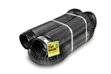 Picture of FLEX-DRAIN 51310 Flex-Drain 51310 Flexible/Expandable Landscaping Drain Pipe, Perforated, 4-Inch by 25-Feet (EA)