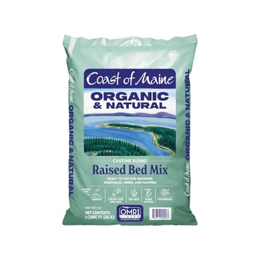 Picture of Coast Cutlery Co CA1000 Coast of Maine Organic & Natural Castine Blend Soil - Nutrient-Rich Garden Soil w/Mycorrhizae, Biochar - Enhanced Drainage & Aeration - for Raised Bed Gardening & Container Gardening (1 cu ft) (EA)