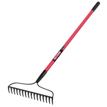 Picture of Truper Tools R-16AM-FV Truper 32404 Tru Tough Welded Bow Rake, 16-Teeth, Fiberglass Handle (PK-6-EA)