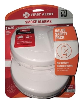 Picture of First Gear 1046736 First Alert 10 Year Photoelectric Smoke Detector 2 Pack, No Battery Replacements (EA)