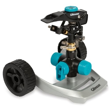 Picture of Gilmour 831673-1011 Gilmour Heavy Duty Circular Water Sprinkler with Wheel Base, Rotating Sprinkler Head with Adjustable Spray Pattern, Lawn Sprinkler for Large Area Coverage (EA)