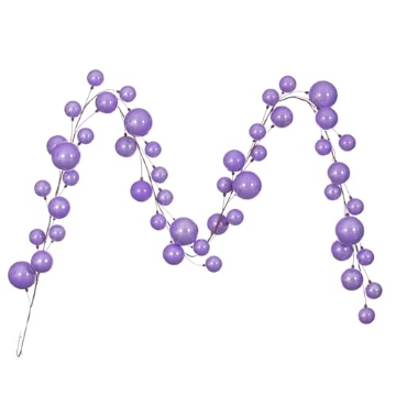 Picture of Vickerman N222886 Vickerman 10' Lavender Pearl Branch Ball Wire Garland. (EA)