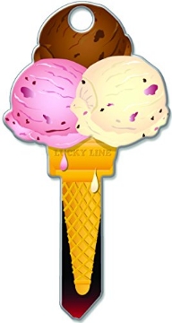 Picture of LUCKY LINE PRODUCTS INC B111K Lucky Line Key Shapes, ICE Cream, House Key Blank, KW1/11, 1 Key (B111K) (PK-5-EA)