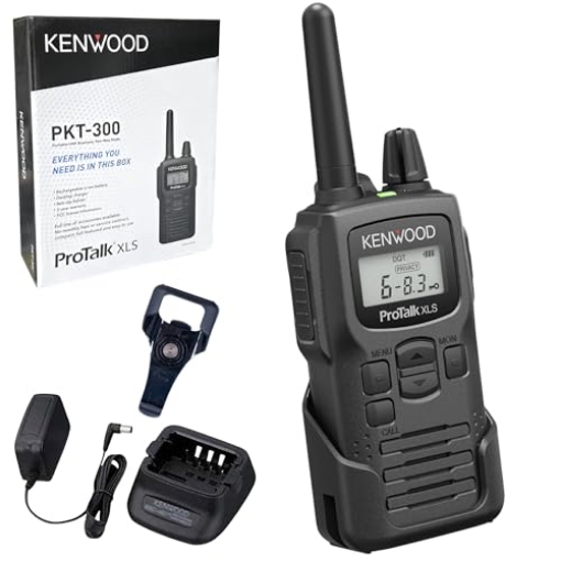Picture of Kenwood PKT-300K KENWOOD ProTalk Portable UHF Two-Way Radio, 2W Power, VOX and Privacy Talk, 6 Channels, 10 Call Alerts, Durable MIL-STD 810, 16-Hour Battery, 6-Mile Range Walkie Talkie, Backlit LCD Screen, PKT-300U (EA)