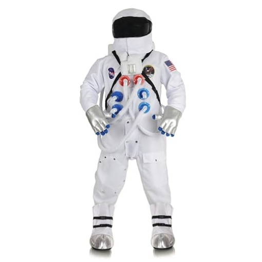 Picture of Underwraps Child Code UR30110XXL Underwraps Men's Astronaut Costume Deluxe Suit, White, X-X-Large (EA)