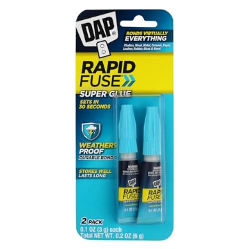 Picture of DAP PRODUCTS INC 7079800158 DAP RapidFuse Super Glue, 2 Tube Pack, Clear, 0.2 oz (7079800158) (EA)
