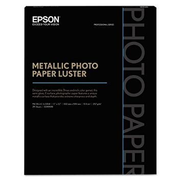 Picture of EPSONAMER S045591 Epson 17x22" Metallic Glossy Photo Paper, 25 Sheets (PK-50-SH)